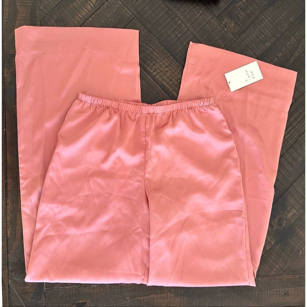 🌸 A New Day Pink Satin Pull on Pajama Pants Size XS New